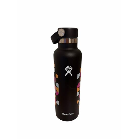 Hydro Flask Black Multicolor Geometric Print 21 oz Stainless Steel Water Bottle - Picture 1 of 5